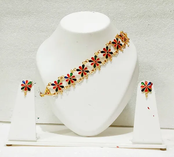 Assamese_Traditional_Gold_Plated_Multi_Colour_Golpata_Necklace_Set_For_Women
